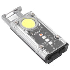 800LM COB Keychain Work Light Rechargeable Mini LED Flashlightht Outdoor Flashlight Bottle Opener Signal Light K45 Silver