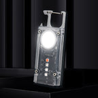 800LM COB Keychain Work Light Rechargeable Mini LED Flashlightht Outdoor Flashlight Bottle Opener Signal Light K45 Silver