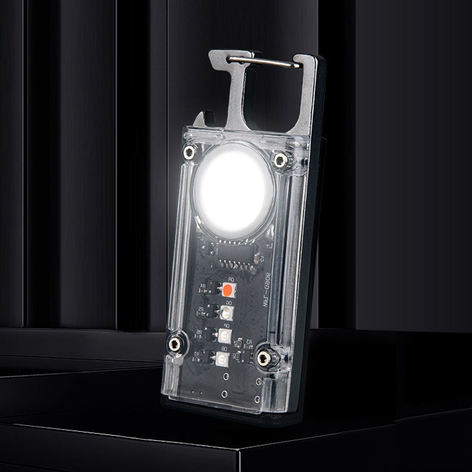 800LM COB Keychain Work Light Rechargeable Mini LED Flashlightht Outdoor Flashlight Bottle Opener Signal Light K45 Silver