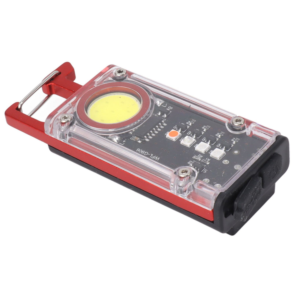 800LM COB Keychain Work Light Rechargeable Mini LED Flashlightht Outdoor Flashlight Bottle Opener Signal Light K45 Red