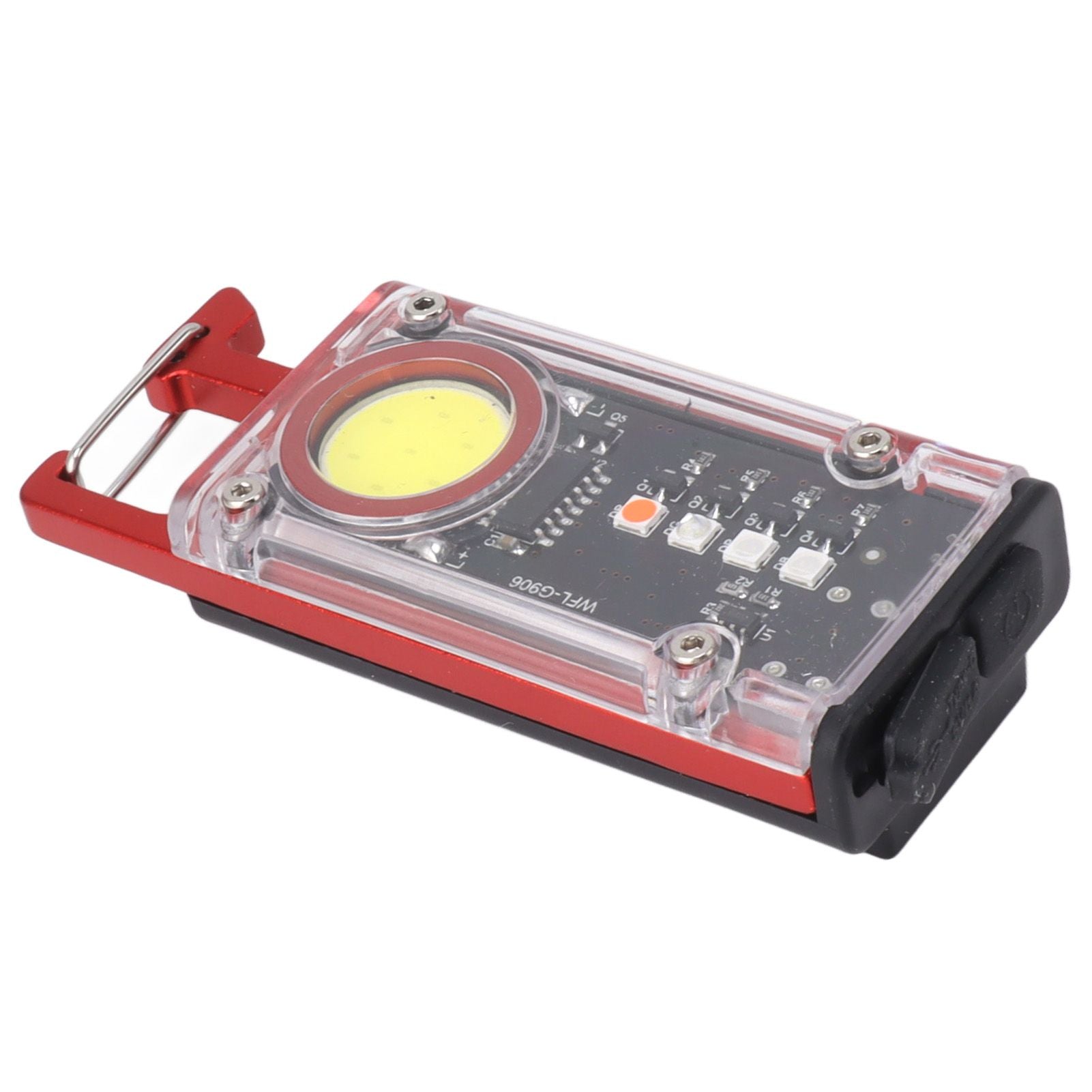 800LM COB Keychain Work Light Rechargeable Mini LED Flashlightht Outdoor Flashlight Bottle Opener Signal Light K45 Red