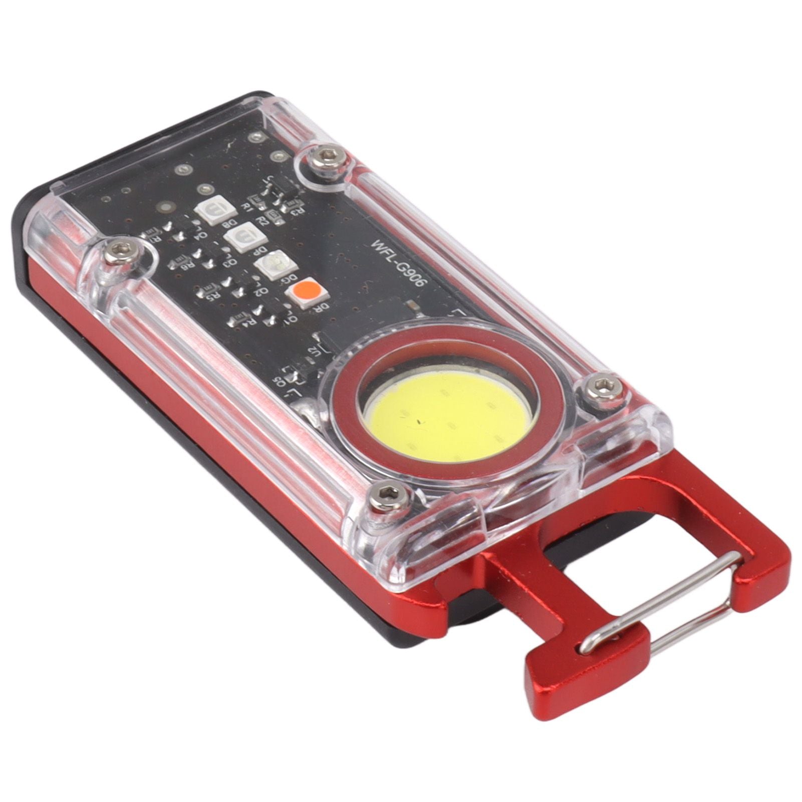 800LM COB Keychain Work Light Rechargeable Mini LED Flashlightht Outdoor Flashlight Bottle Opener Signal Light K45 Red