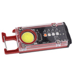 800LM COB Keychain Work Light Rechargeable Mini LED Flashlightht Outdoor Flashlight Bottle Opener Signal Light K45 Red