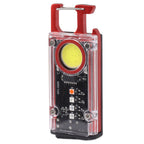 800LM COB Keychain Work Light Rechargeable Mini LED Flashlightht Outdoor Flashlight Bottle Opener Signal Light K45 Red