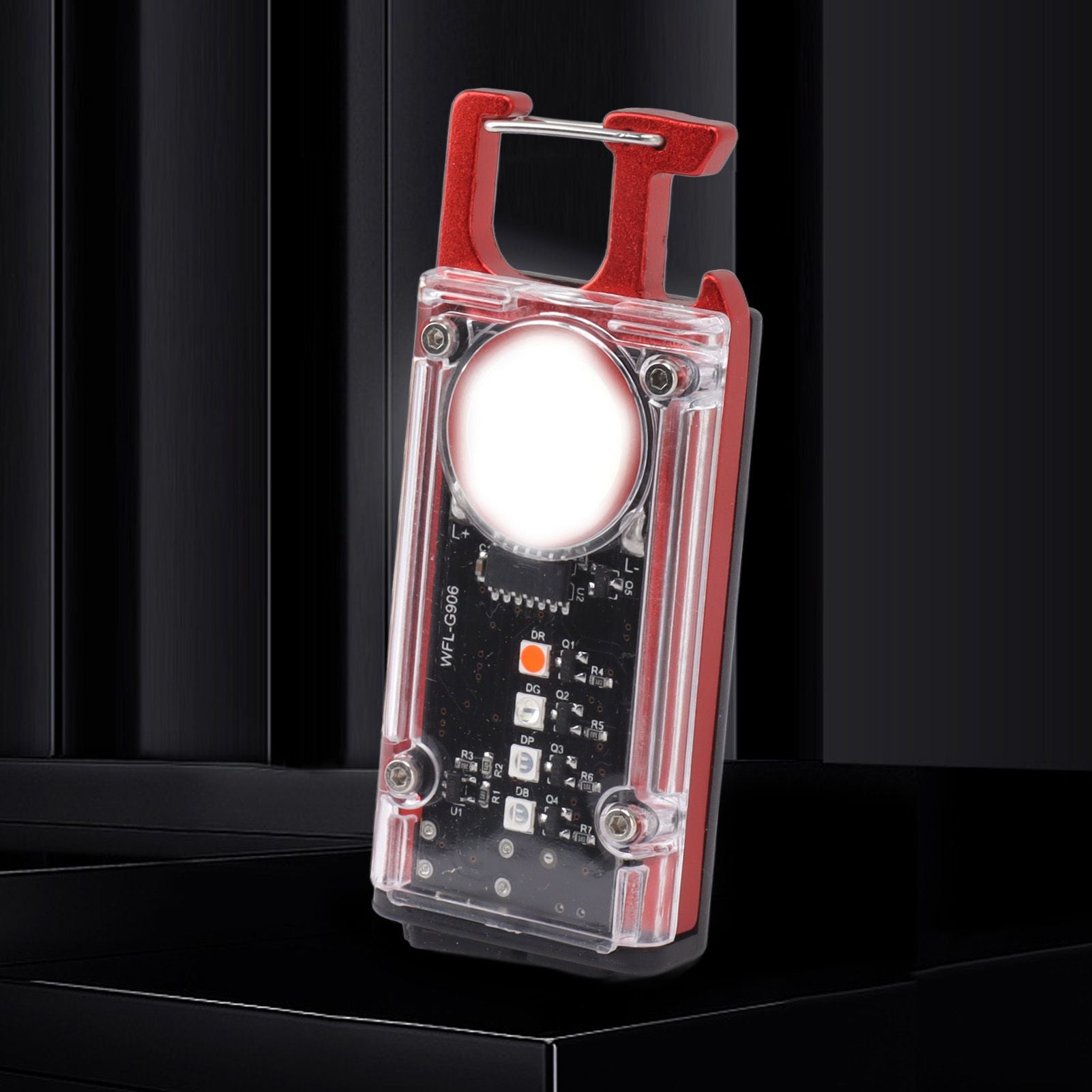 800LM COB Keychain Work Light Rechargeable Mini LED Flashlightht Outdoor Flashlight Bottle Opener Signal Light K45 Red
