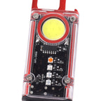 800LM COB Keychain Work Light Rechargeable Mini LED Flashlightht Outdoor Flashlight Bottle Opener Signal Light K45 Red