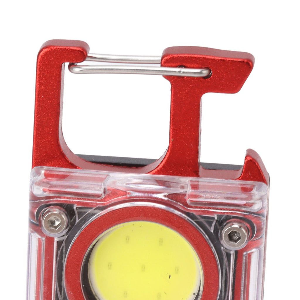 800LM COB Keychain Work Light Rechargeable Mini LED Flashlightht Outdoor Flashlight Bottle Opener Signal Light K45 Red