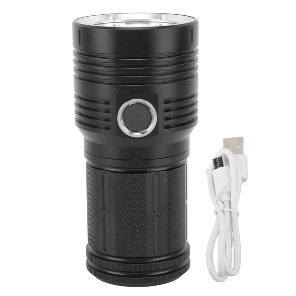 Strong Light Flashlight 10000LM 300‑500 Meters LED 4 Modes Rechargeable Handheld Camping Light for Cycling Fishing