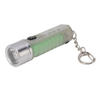 White Small Keychain Flashlight USB Type C Rechargeable IP65 Waterproof LED Mini Keyring Flashlight