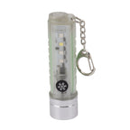 White Small Keychain Flashlight USB Type C Rechargeable IP65 Waterproof LED Mini Keyring Flashlight