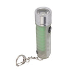 White Small Keychain Flashlight USB Type C Rechargeable IP65 Waterproof LED Mini Keyring Flashlight