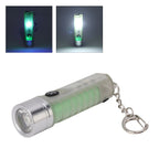 White Small Keychain Flashlight USB Type C Rechargeable IP65 Waterproof LED Mini Keyring Flashlight