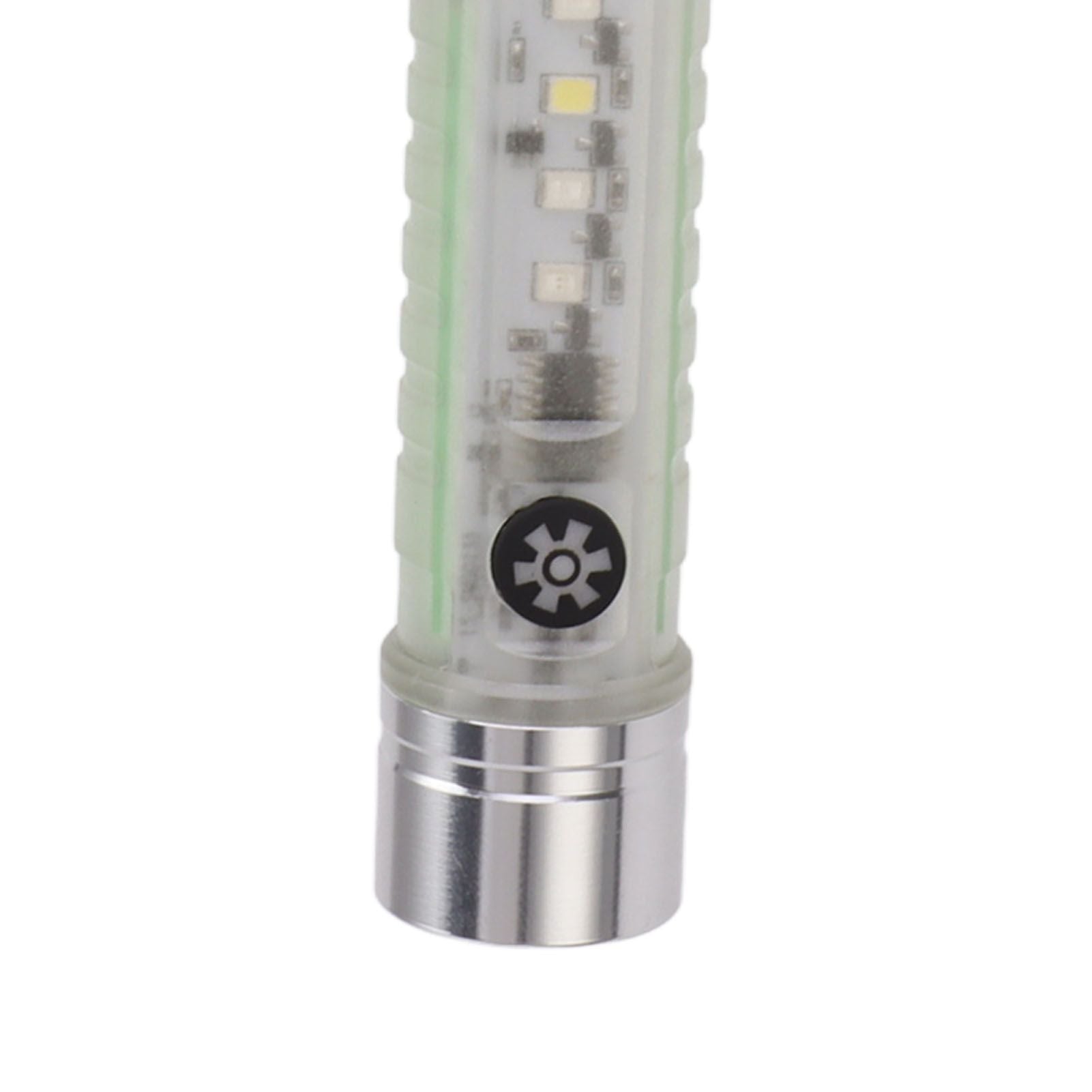 White Small Keychain Flashlight USB Type C Rechargeable IP65 Waterproof LED Mini Keyring Flashlight