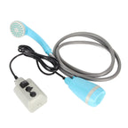 Portable Outdoor Shower Kit USB Rechargeable Camping Shower Set with Water Pump Blue