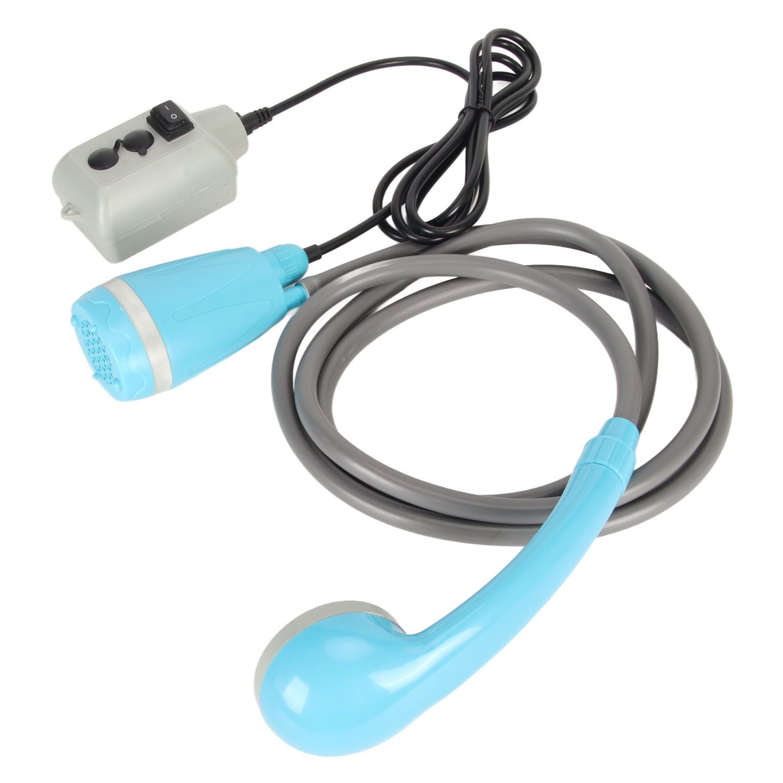 Portable Outdoor Shower Kit USB Rechargeable Camping Shower Set with Water Pump Blue
