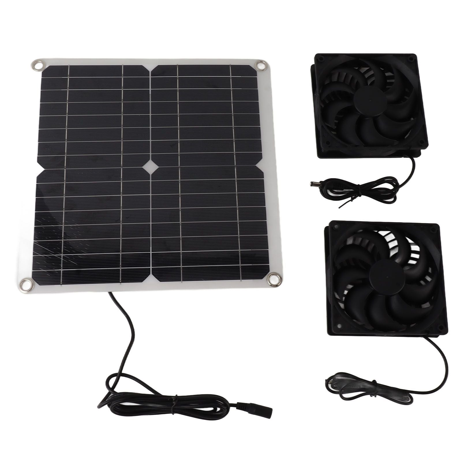 12W 12V Solar Panel Powered Fan Efficient Energy Conversion Solar Panel Dual Fan Kit