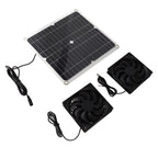 12W 12V Solar Panel Powered Fan Efficient Energy Conversion Solar Panel Dual Fan Kit