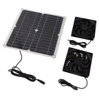 12W 12V Solar Panel Powered Fan Efficient Energy Conversion Solar Panel Dual Fan Kit
