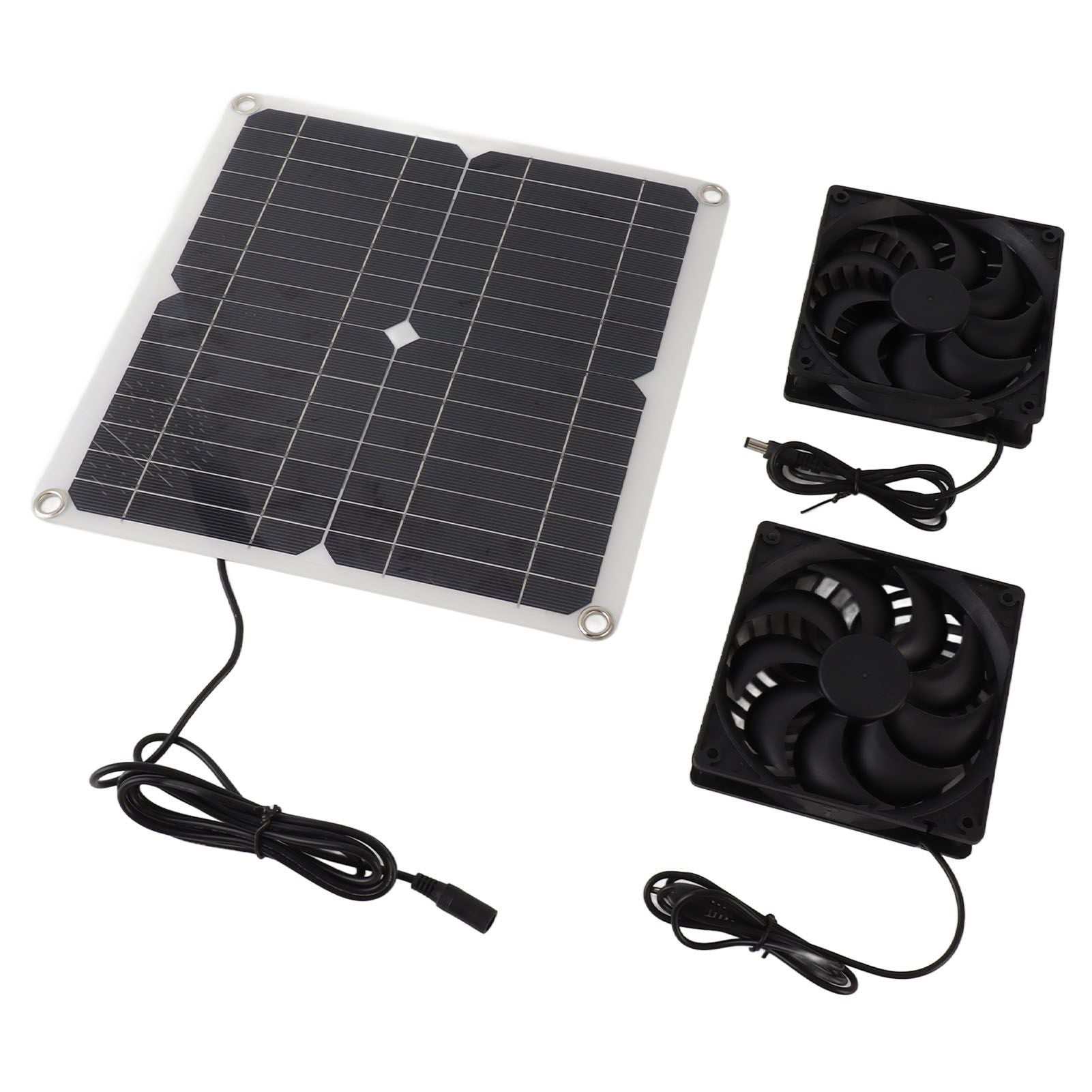 12W 12V Solar Panel Powered Fan Efficient Energy Conversion Solar Panel Dual Fan Kit