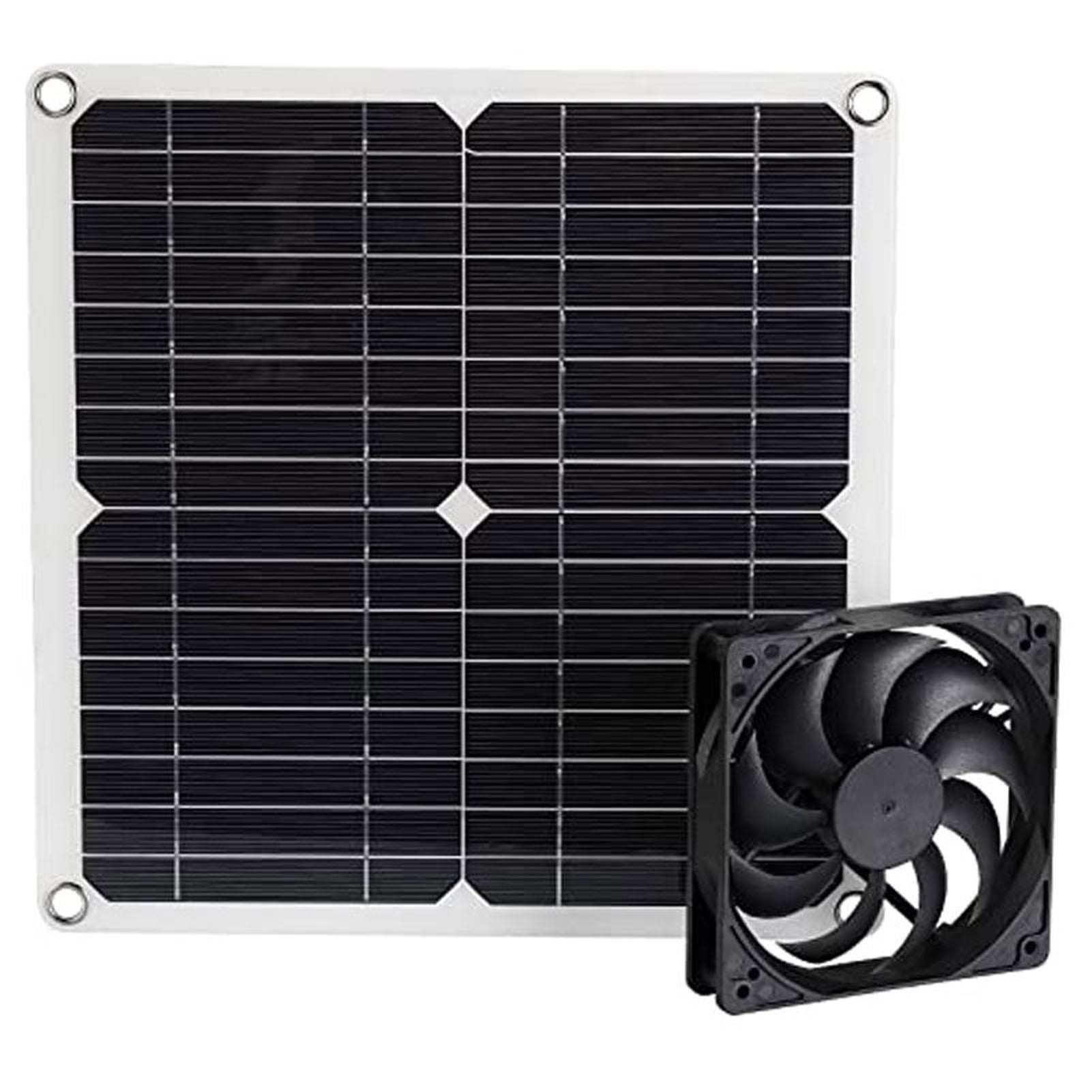 12W 12V Solar Panel Powered Fan Efficient Energy Conversion Solar Panel Dual Fan Kit