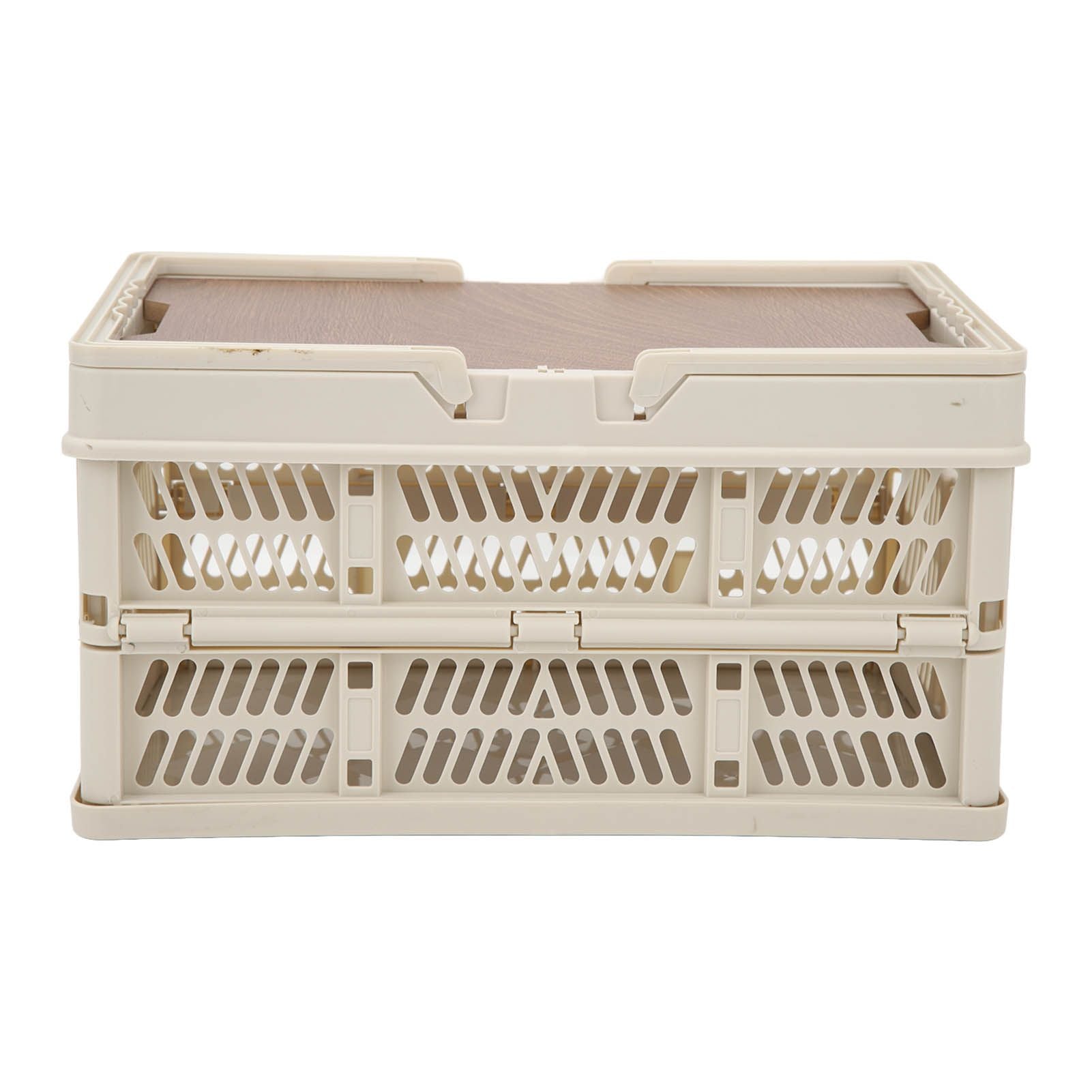 Camping Picnic Basket Foldable Large Capacity Multifunction Handheld Camping Storage Basket Camping Storage Box Grey White M