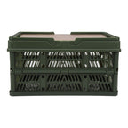 Camping Picnic Basket Foldable Large Capacity Multifunction Handheld Camping Storage Basket Camping Storage Box Green S