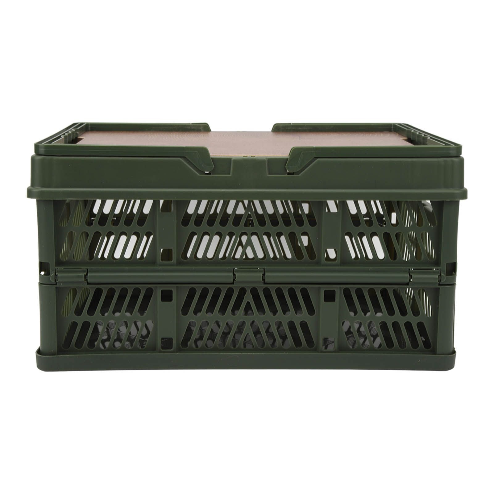 Camping Picnic Basket Foldable Large Capacity Multifunction Handheld Camping Storage Basket Camping Storage Box Green S