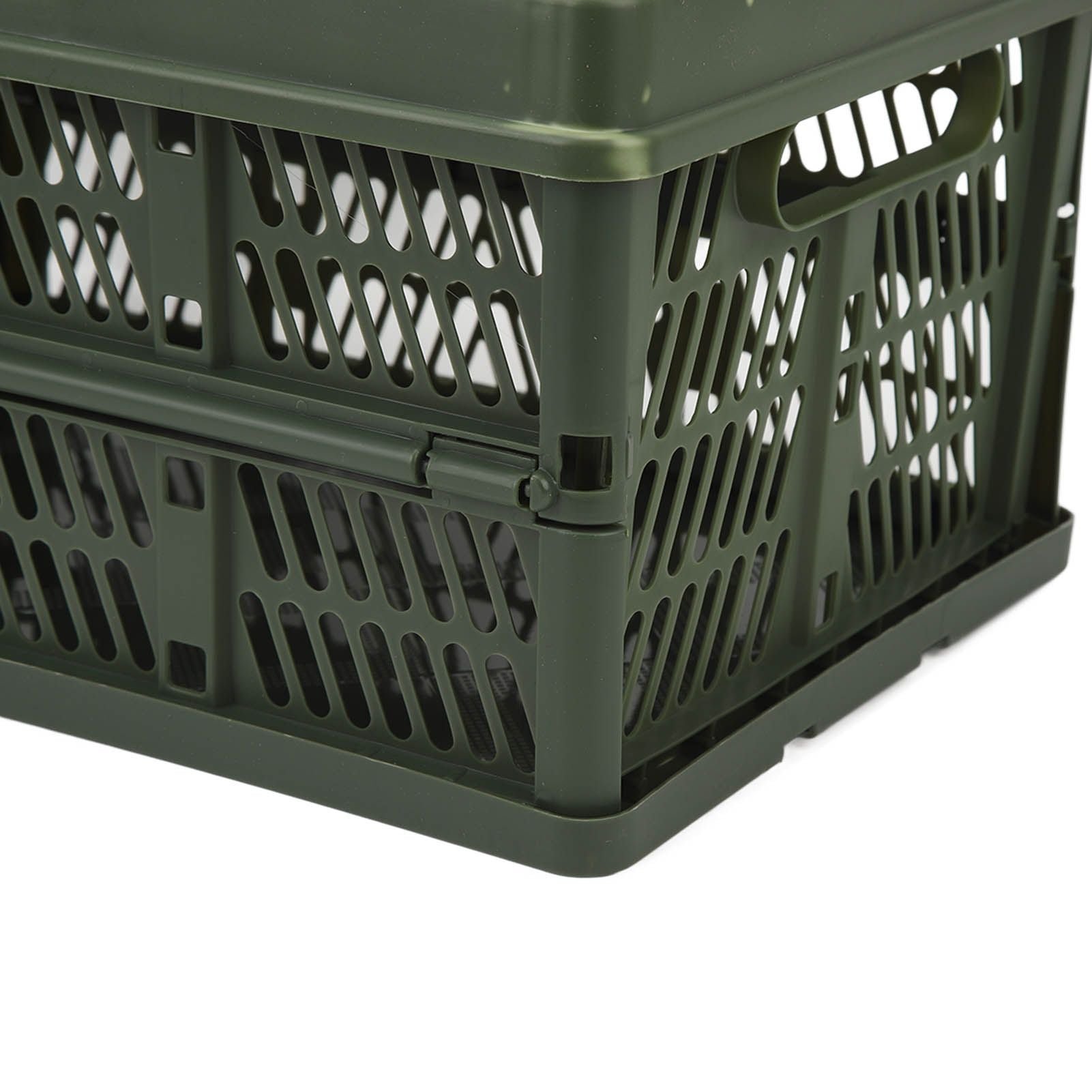 Camping Picnic Basket Foldable Large Capacity Multifunction Handheld Camping Storage Basket Camping Storage Box Green S