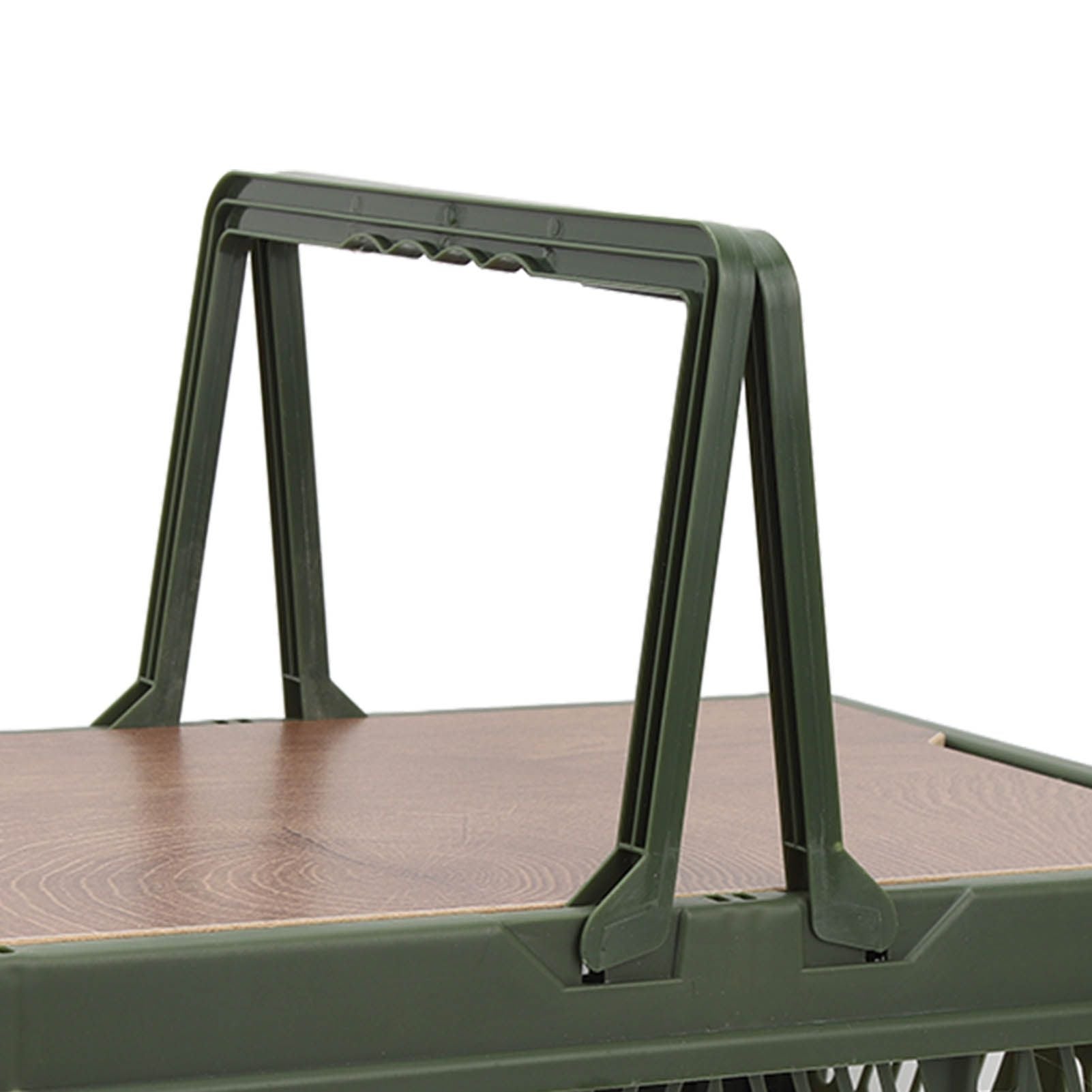 Camping Picnic Basket Foldable Large Capacity Multifunction Handheld Camping Storage Basket Camping Storage Box Green S