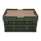 Camping Picnic Basket Foldable Large Capacity Multifunction Handheld Camping Storage Basket Camping Storage Box Green M