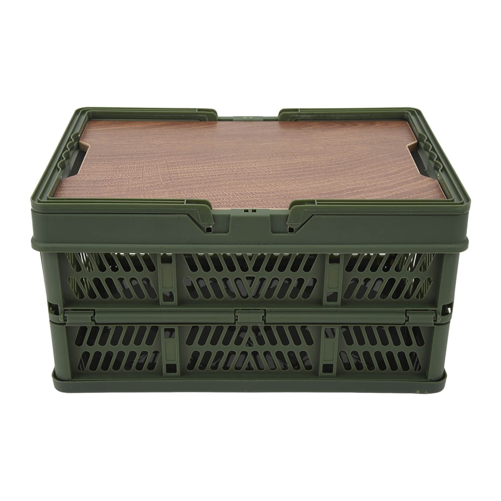 Camping Picnic Basket Foldable Large Capacity Multifunction Handheld Camping Storage Basket Camping Storage Box Green M