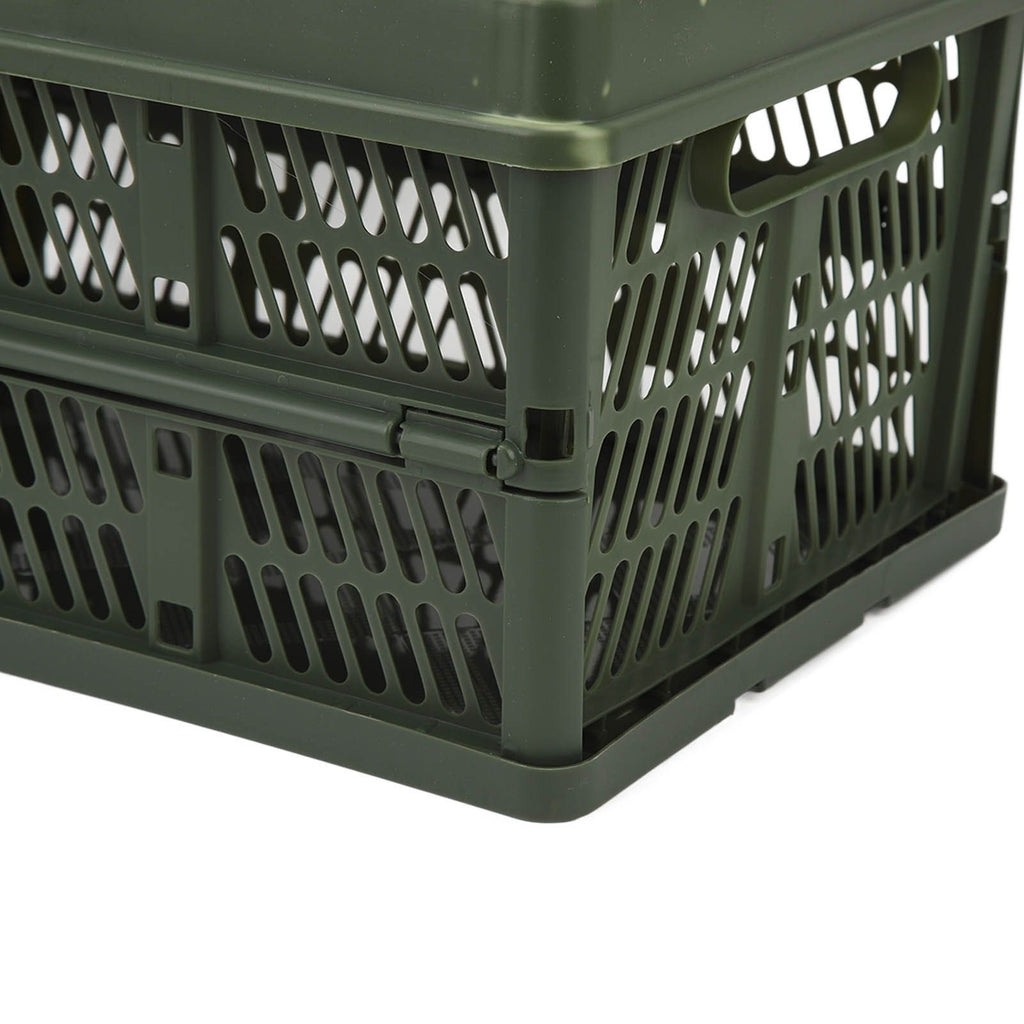 Camping Picnic Basket Foldable Large Capacity Multifunction Handheld Camping Storage Basket Camping Storage Box Green M