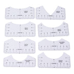 8PCS T Shirt Ruler Guide PVC Clothing Centering Design T Shirt Alignment Tool for Heat Press Accessories