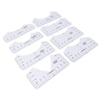 8PCS T Shirt Ruler Guide PVC Clothing Centering Design T Shirt Alignment Tool for Heat Press Accessories