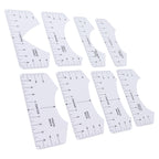 8PCS T Shirt Ruler Guide PVC Clothing Centering Design T Shirt Alignment Tool for Heat Press Accessories