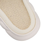 Linen Slippers Wear Resistant Comfortable Open Toe Indoor Slippers Sandals for 4 Season Cow Cartoon Pattern 42 43 Size