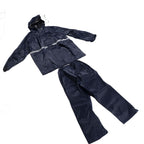 Split Jacket Pants Suit Breathable Waterproof Raincoat Set Double Layer Raincoat Set for Men Women Oxford Navy Blue L