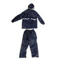 Split Jacket Pants Suit Breathable Waterproof Raincoat Set Double Layer Raincoat Set for Men Women Oxford Navy Blue XL