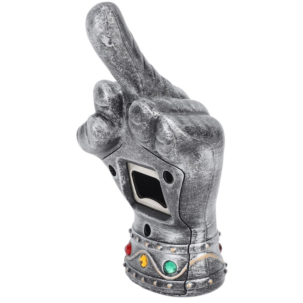 Fist Beer Opener Cool Middle Finger Shape Portable Fist Beer Bottle Opener for Men Husband Dad Grandpa Boyfriend Silver