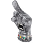 Fist Beer Opener Cool Middle Finger Shape Portable Fist Beer Bottle Opener for Men Husband Dad Grandpa Boyfriend Silver