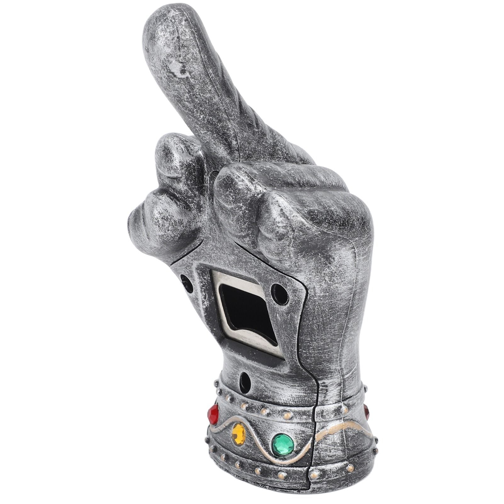 Fist Beer Opener Cool Middle Finger Shape Portable Fist Beer Bottle Opener for Men Husband Dad Grandpa Boyfriend Silver