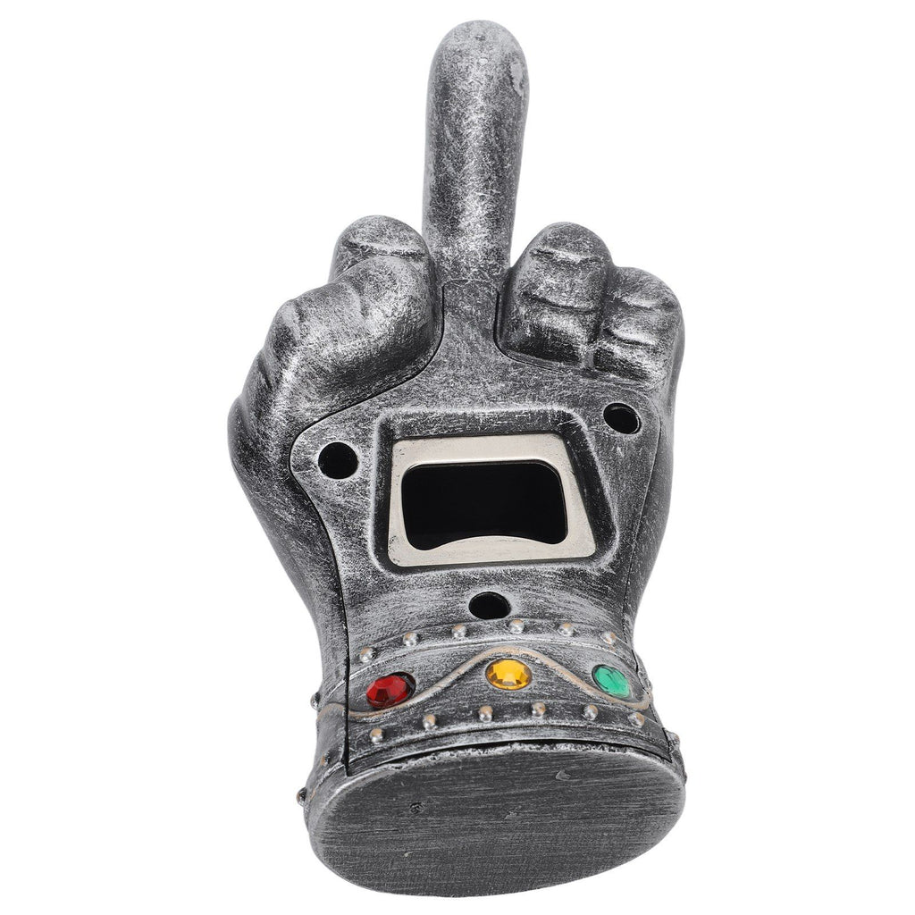 Fist Beer Opener Cool Middle Finger Shape Portable Fist Beer Bottle Opener for Men Husband Dad Grandpa Boyfriend Silver