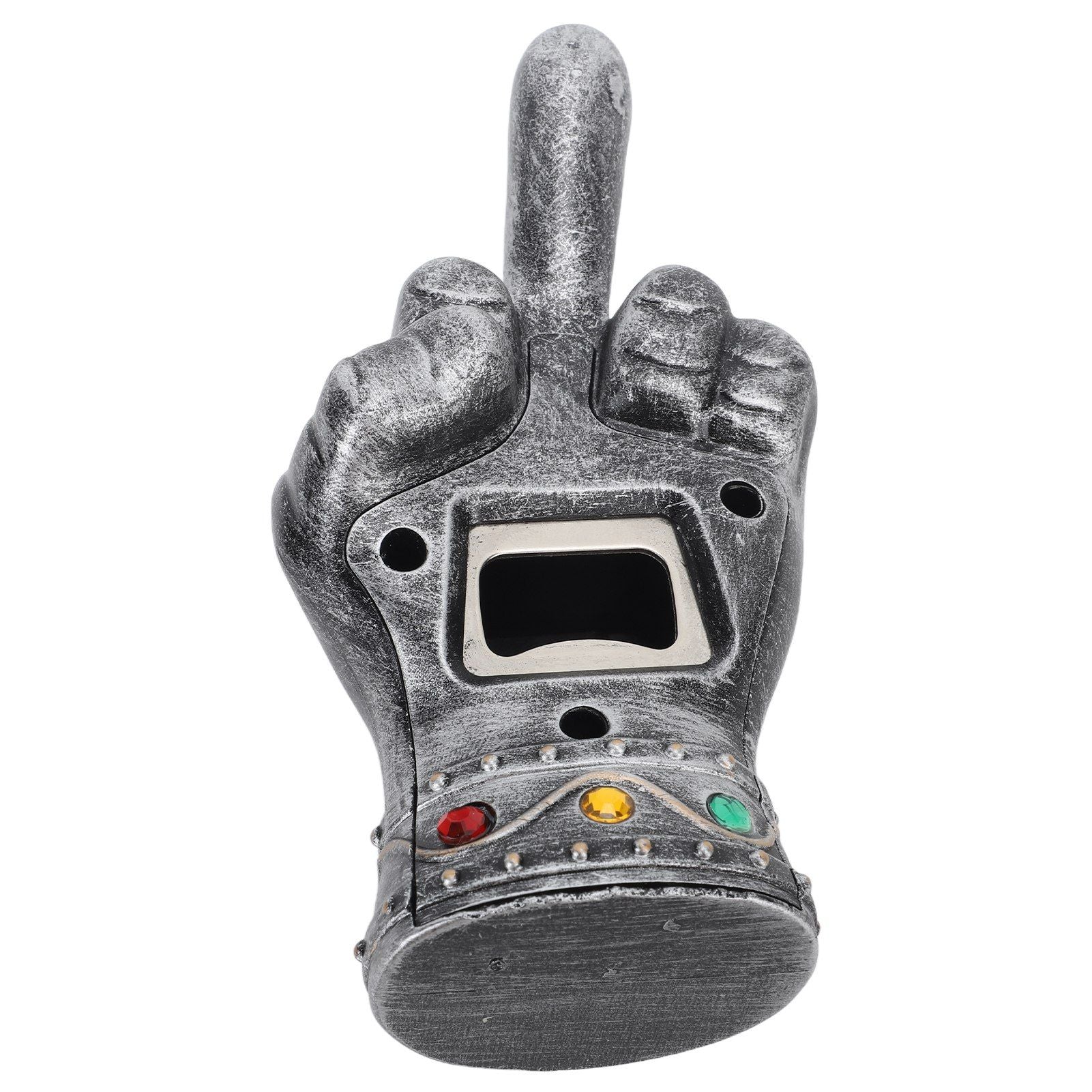 Fist Beer Opener Cool Middle Finger Shape Portable Fist Beer Bottle Opener for Men Husband Dad Grandpa Boyfriend Silver