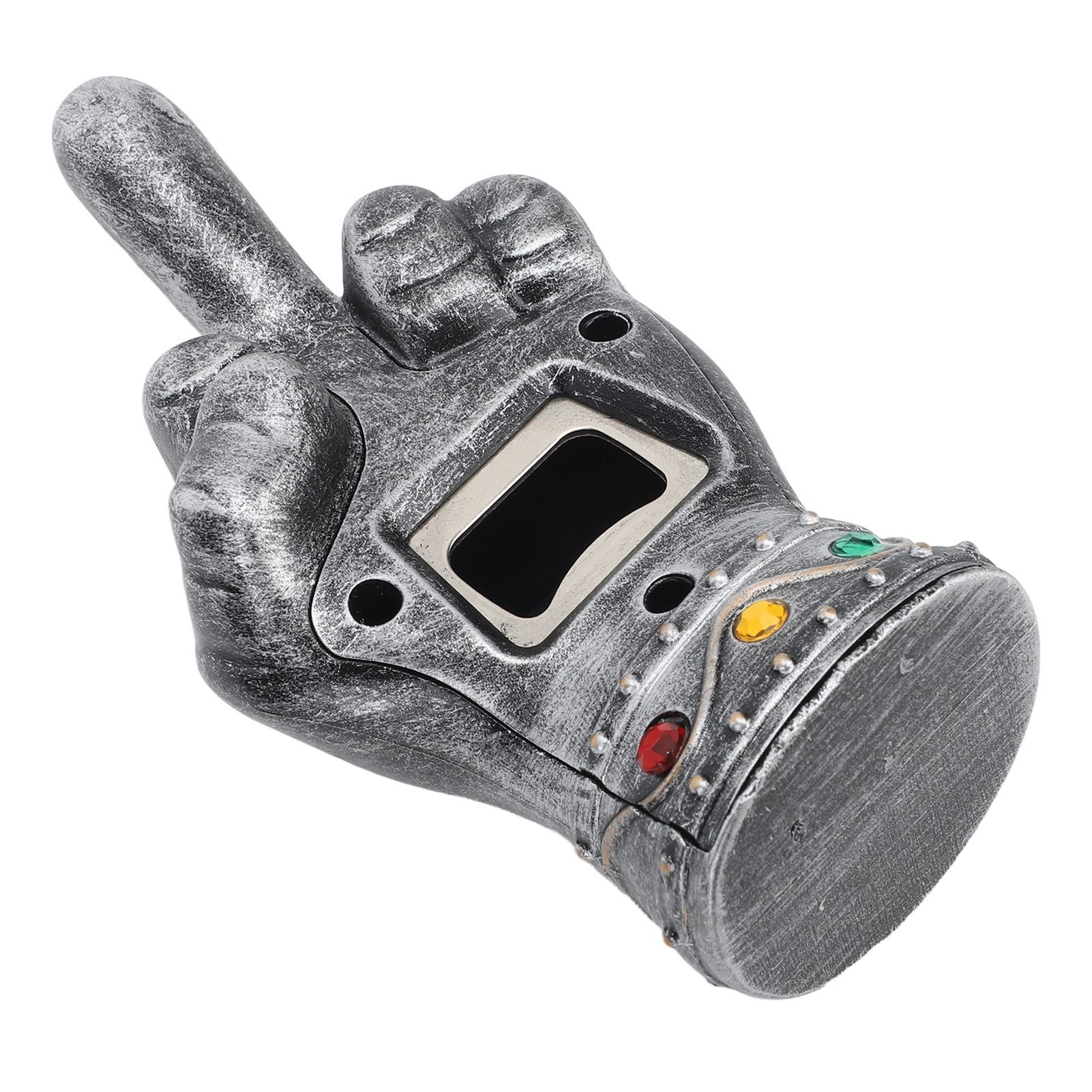 Fist Beer Opener Cool Middle Finger Shape Portable Fist Beer Bottle Opener for Men Husband Dad Grandpa Boyfriend Silver