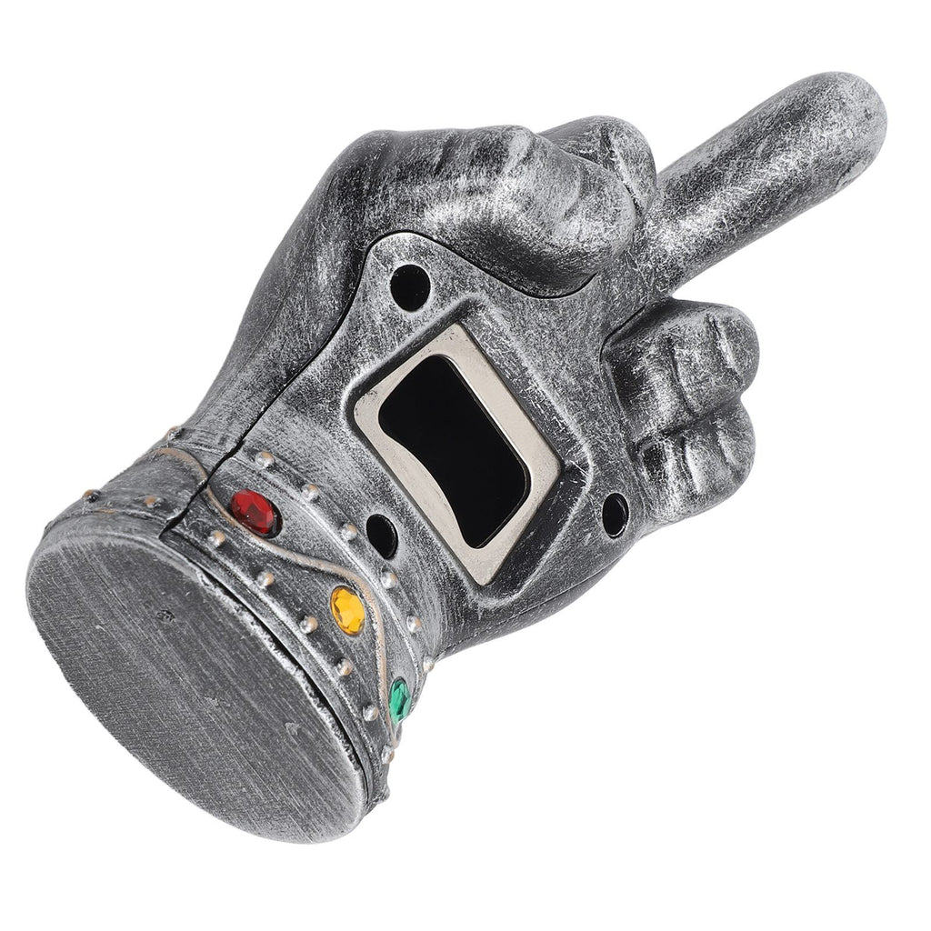 Fist Beer Opener Cool Middle Finger Shape Portable Fist Beer Bottle Opener for Men Husband Dad Grandpa Boyfriend Silver