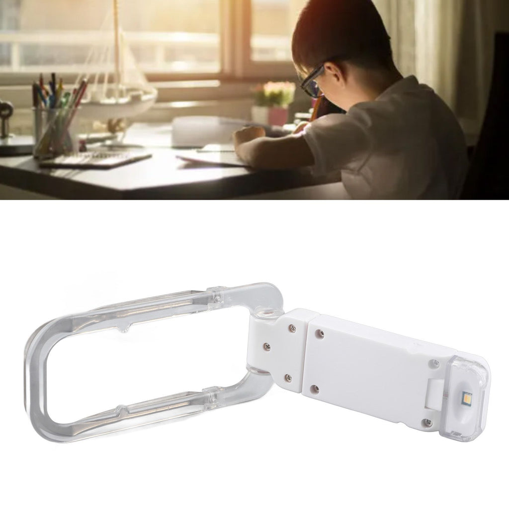 Clip On Book Light Foldable 3 Light Colors Eye Protection Portable USB Rechargeable Book Reading Light