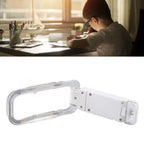 Clip On Book Light Foldable 3 Light Colors Eye Protection Portable USB Rechargeable Book Reading Light