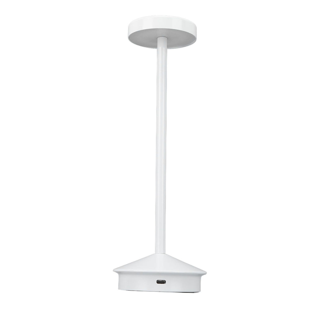 Rechargeable LED Table Lamp 2000mAh Cordless Battery Operated Metal Bedside USB C Desk Light Portable 3 Modes Dimmable White
