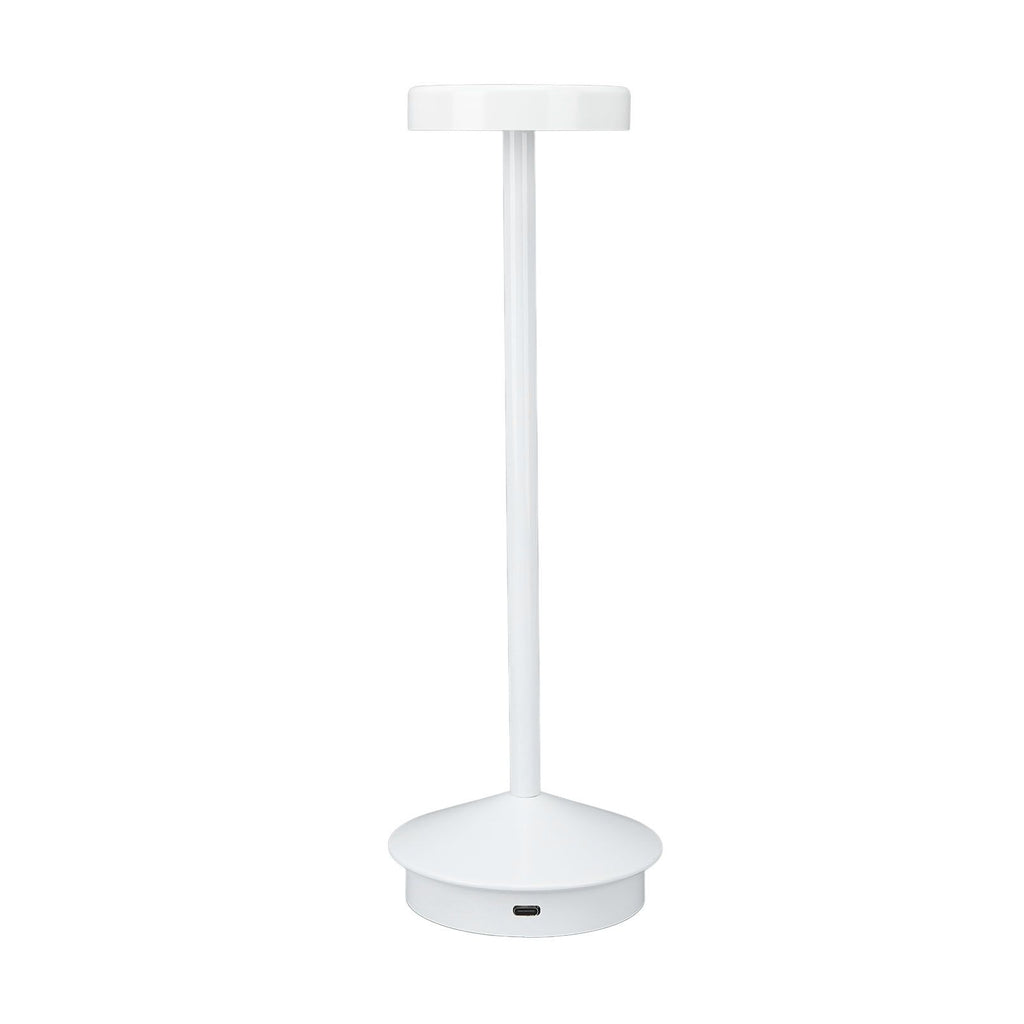 Rechargeable LED Table Lamp 2000mAh Cordless Battery Operated Metal Bedside USB C Desk Light Portable 3 Modes Dimmable White