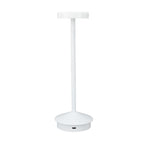 Rechargeable LED Table Lamp 2000mAh Cordless Battery Operated Metal Bedside USB C Desk Light Portable 3 Modes Dimmable White